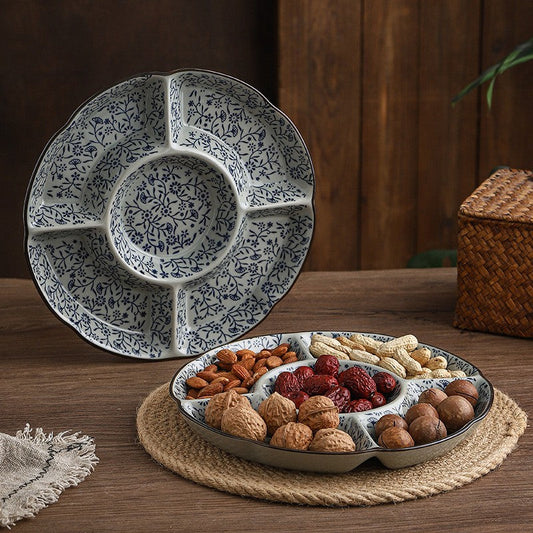 Five-Section Ceramic Serving Plate