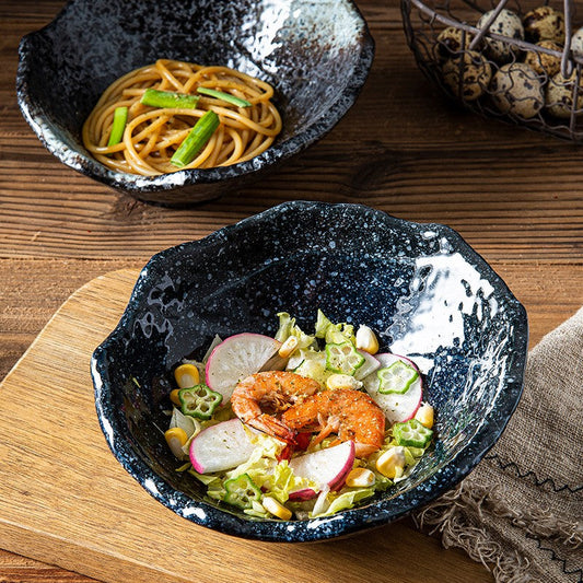 Irregular Ceramic Fruit Bowl - Glazed Finish