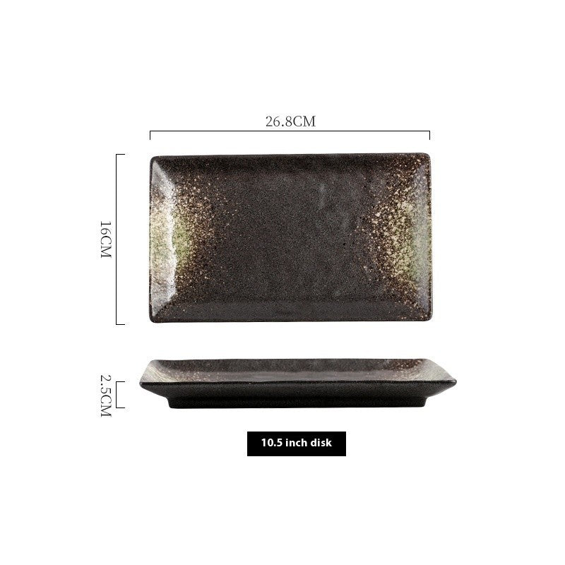 Rectangular Ceramic Sushi Plate - Underglaze