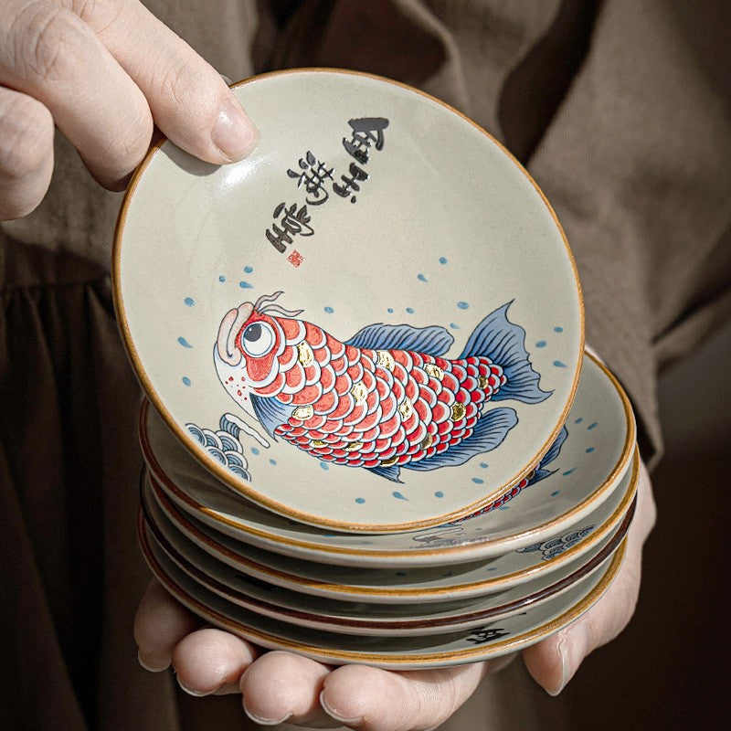 Ceramic Goldfish Accent Dish - Small Size
