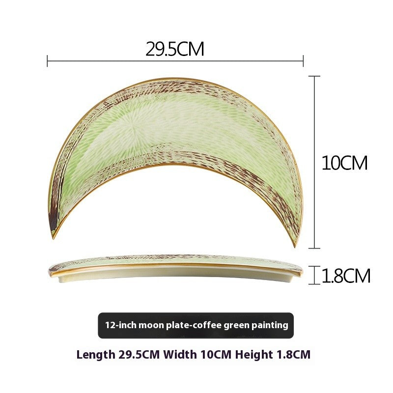Irregular Ceramic Plate - Glazed Finish