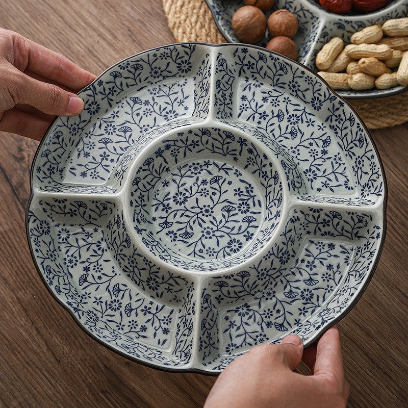 Five-Section Ceramic Serving Plate