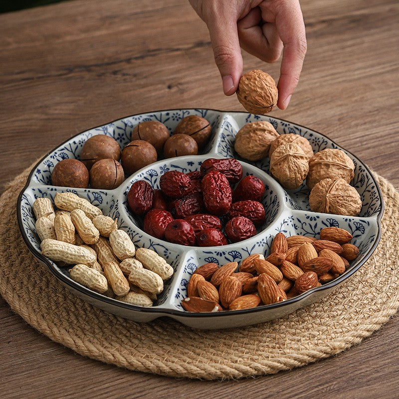 Five-Section Ceramic Serving Plate