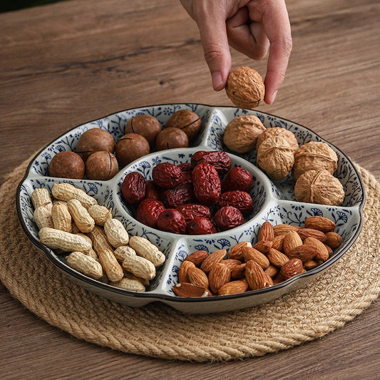 Five-Section Ceramic Serving Plate