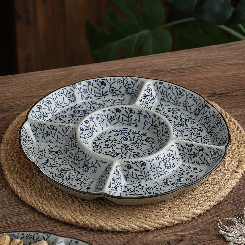 Five-Section Ceramic Serving Plate