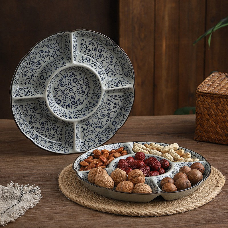 Five-Section Ceramic Serving Plate