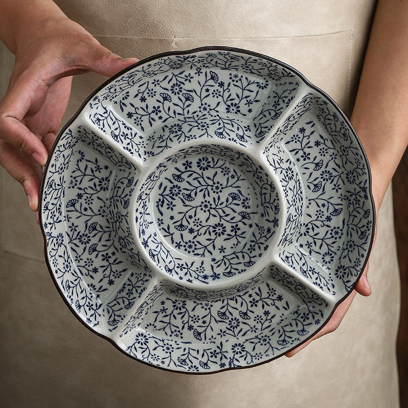 Five-Section Ceramic Serving Plate
