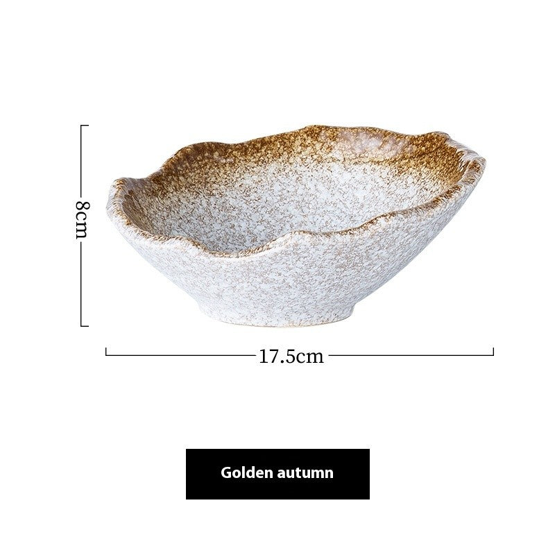 Irregular Ceramic Fruit Bowl - Glazed Finish