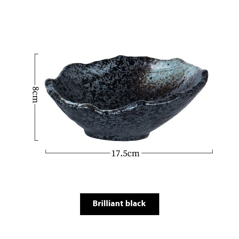 Irregular Ceramic Fruit Bowl - Glazed Finish