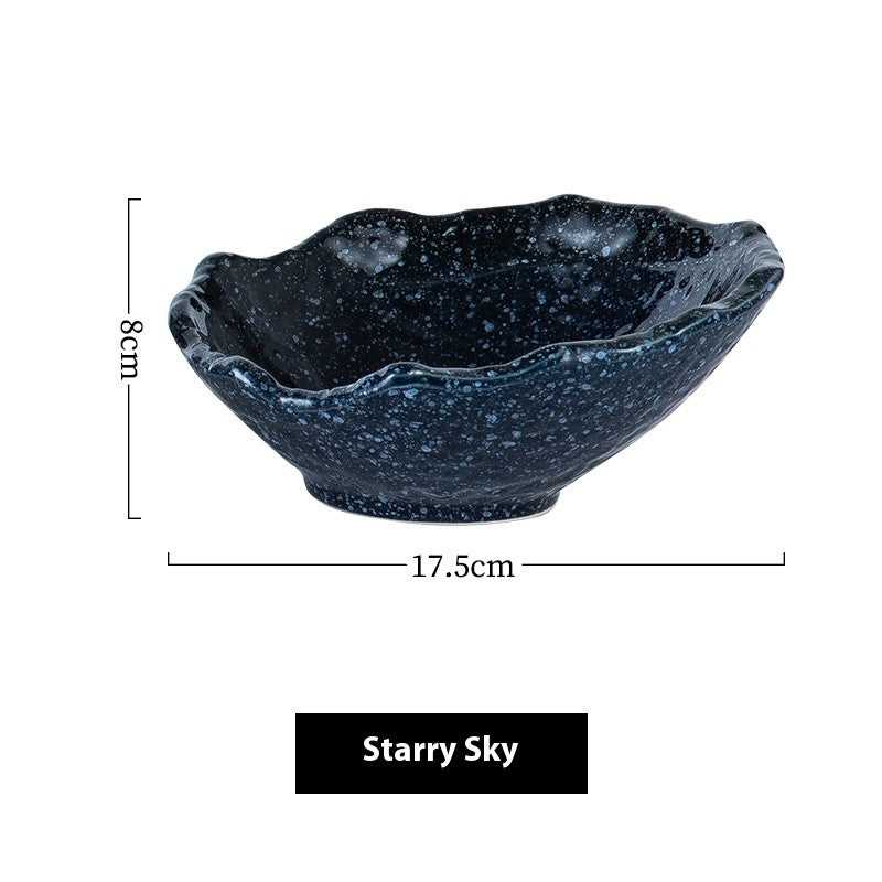 Irregular Ceramic Fruit Bowl - Glazed Finish
