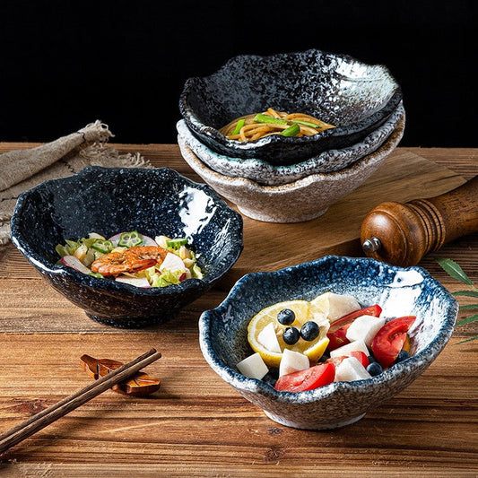 Irregular Ceramic Fruit Bowl - Glazed Finish