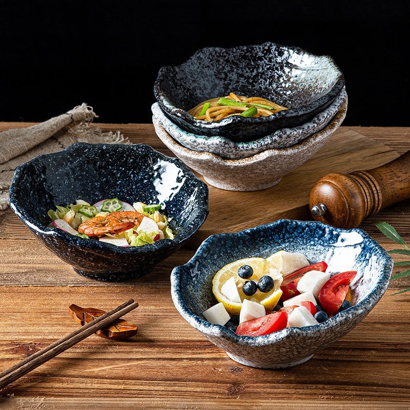 Irregular Ceramic Fruit Bowl - Glazed Finish