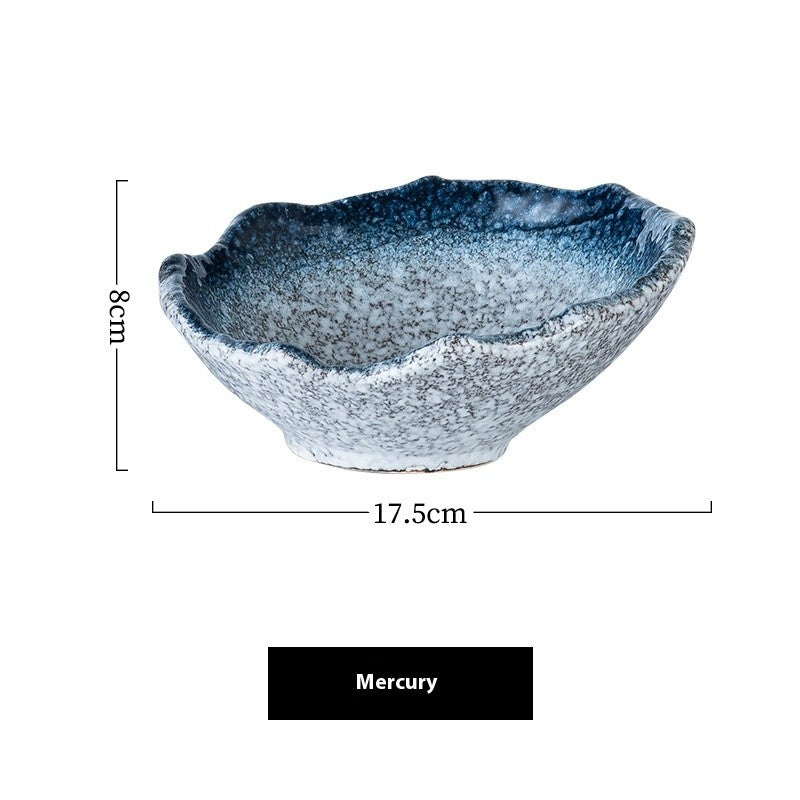 Irregular Ceramic Fruit Bowl - Glazed Finish