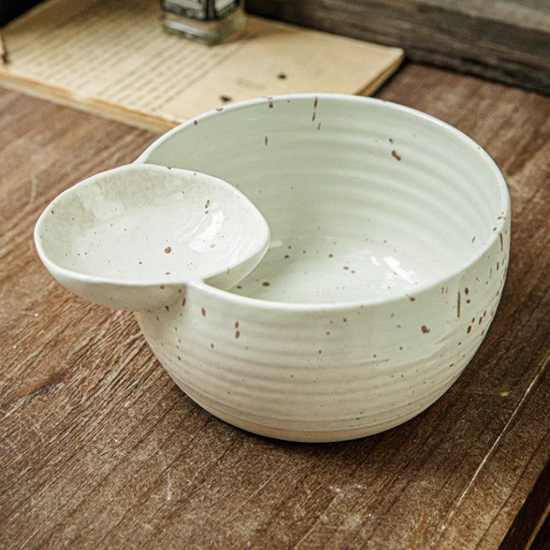 Ceramic Dip & Snack Bowl - Irregular Shape
