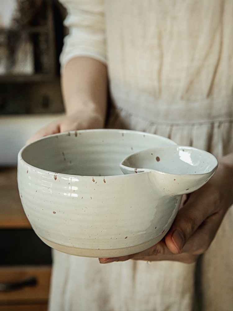 Ceramic Dip & Snack Bowl - Irregular Shape