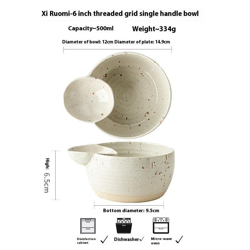 Ceramic Dip & Snack Bowl - Irregular Shape