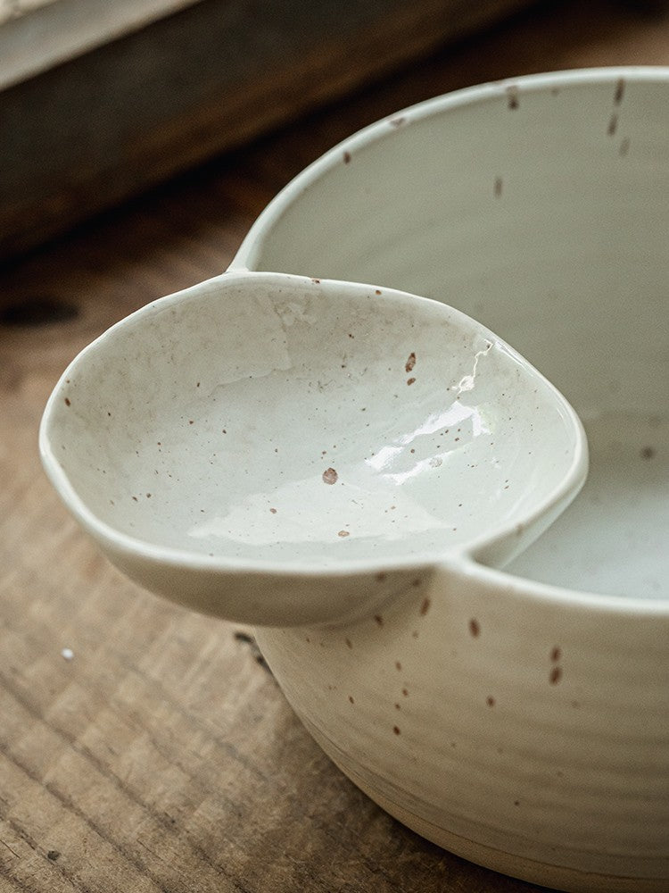 Ceramic Dip & Snack Bowl - Irregular Shape