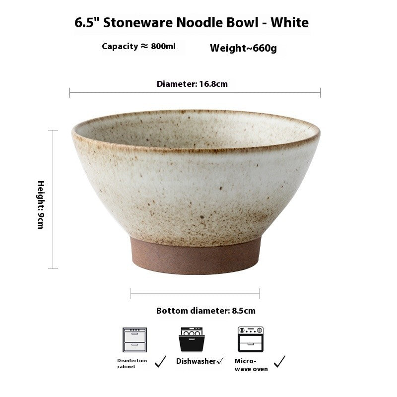 Ceramic Ramen Bowl - Bamboo-Hat Inspired Shape
