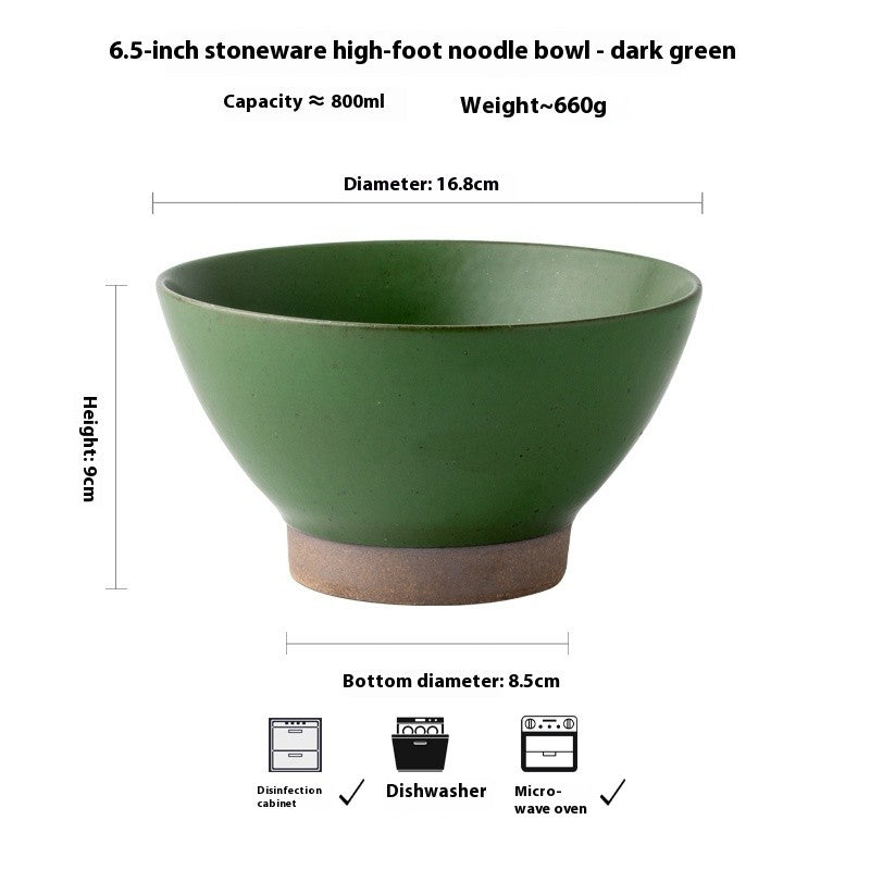 Ceramic Ramen Bowl - Bamboo-Hat Inspired Shape