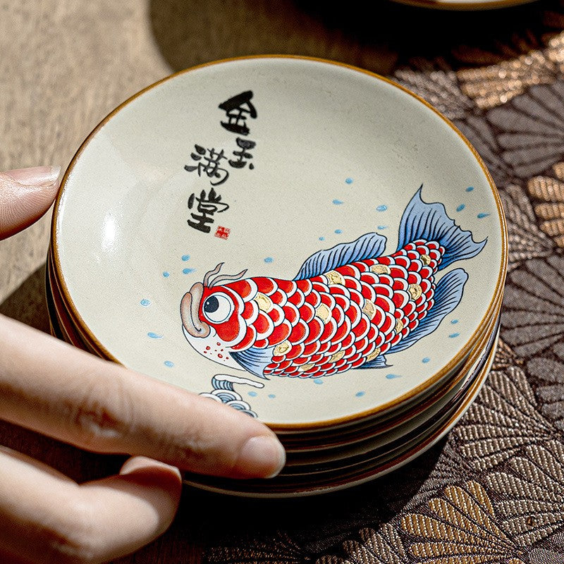 Ceramic Goldfish Accent Dish - Small Size
