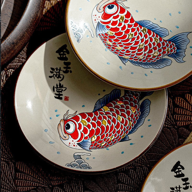 Ceramic Goldfish Accent Dish - Small Size