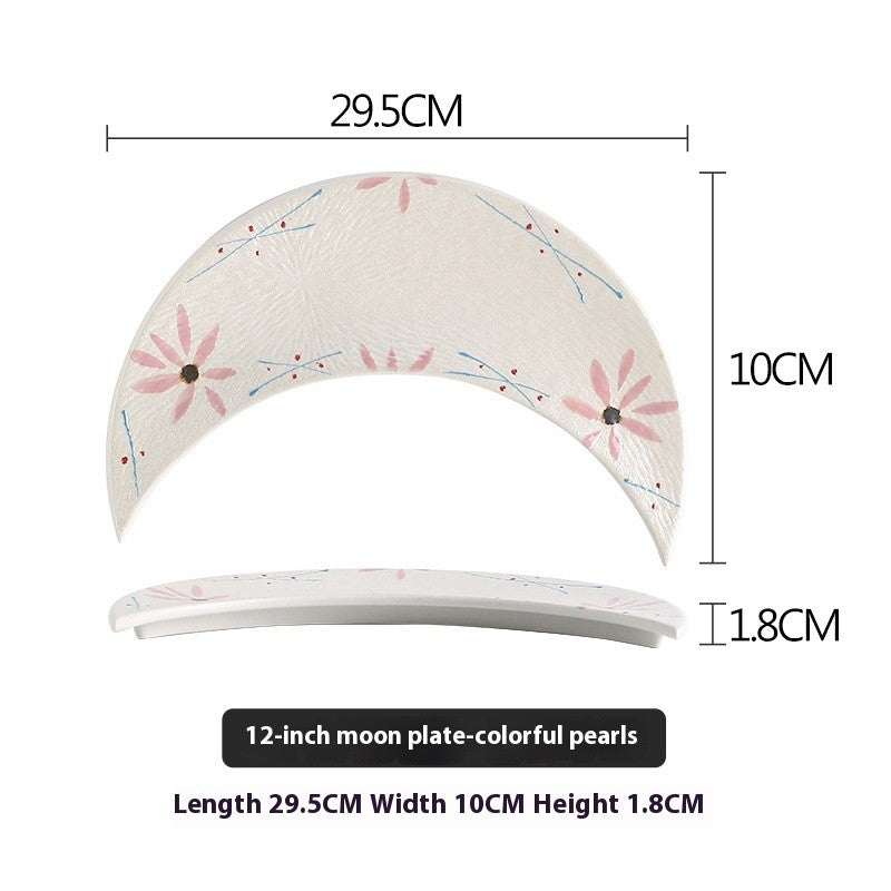 Irregular Ceramic Plate - Glazed Finish