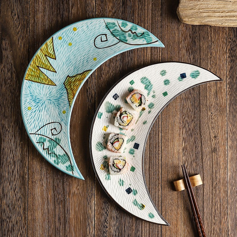 Irregular Ceramic Plate - Glazed Finish