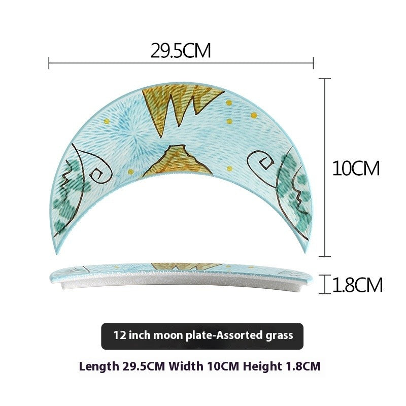 Irregular Ceramic Plate - Glazed Finish