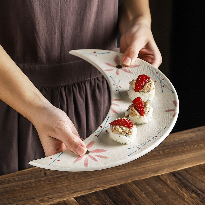Irregular Ceramic Plate - Glazed Finish