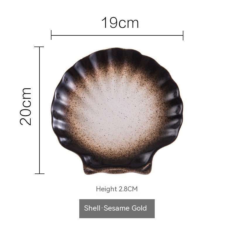 Irregular Ceramic Plate - Glazed Finish