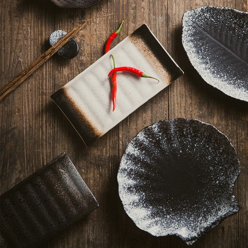 Irregular Ceramic Plate - Glazed Finish