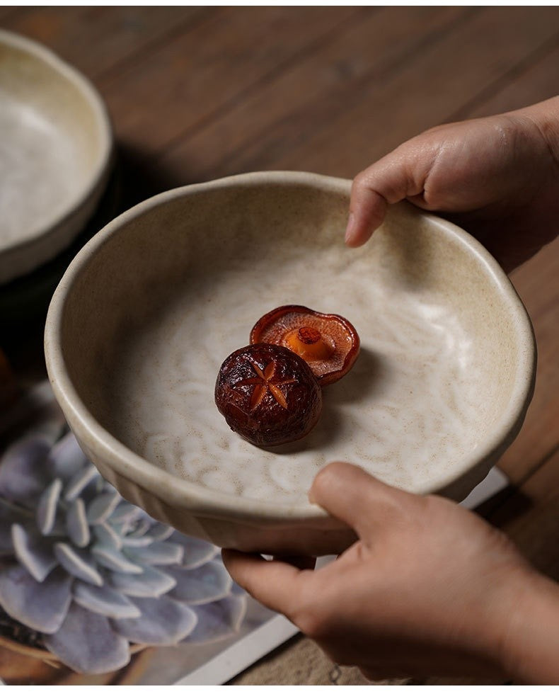 Deep Ceramic Soup Plate - Glazed Finish
