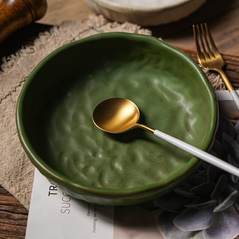 Deep Ceramic Soup Plate - Glazed Finish