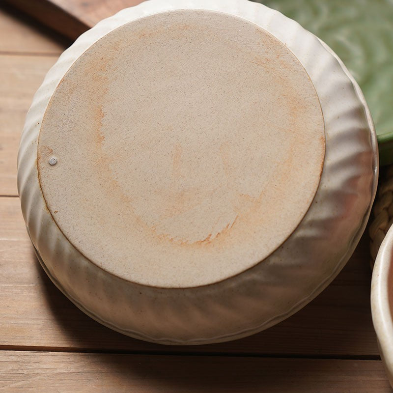 Deep Ceramic Soup Plate - Glazed Finish