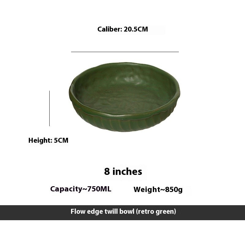 Deep Ceramic Soup Plate - Glazed Finish