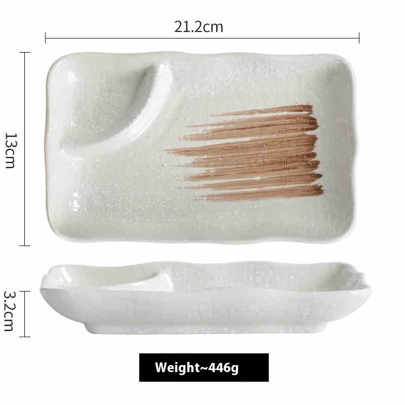 Sectioned Ceramic Dinner Plate - Underglaze