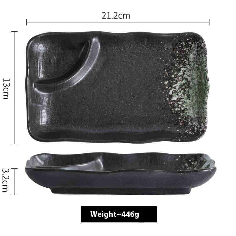 Sectioned Ceramic Dinner Plate - Underglaze