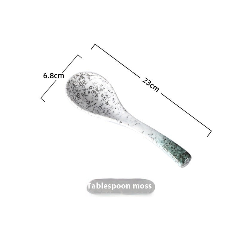 Long-Handle Ceramic Ladle - Glazed Finish