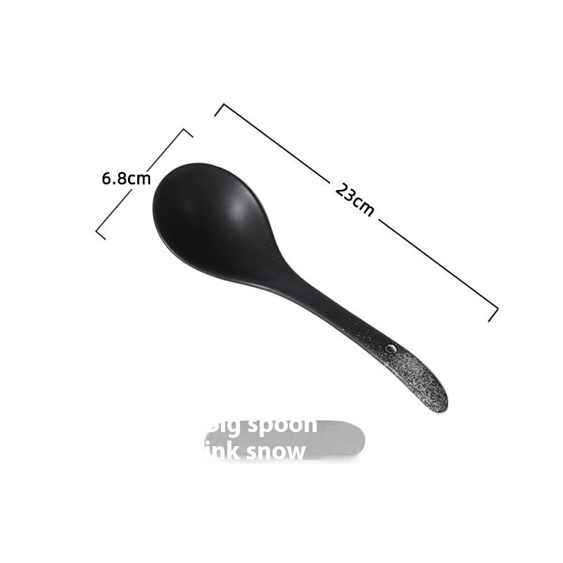 Long-Handle Ceramic Ladle - Glazed Finish