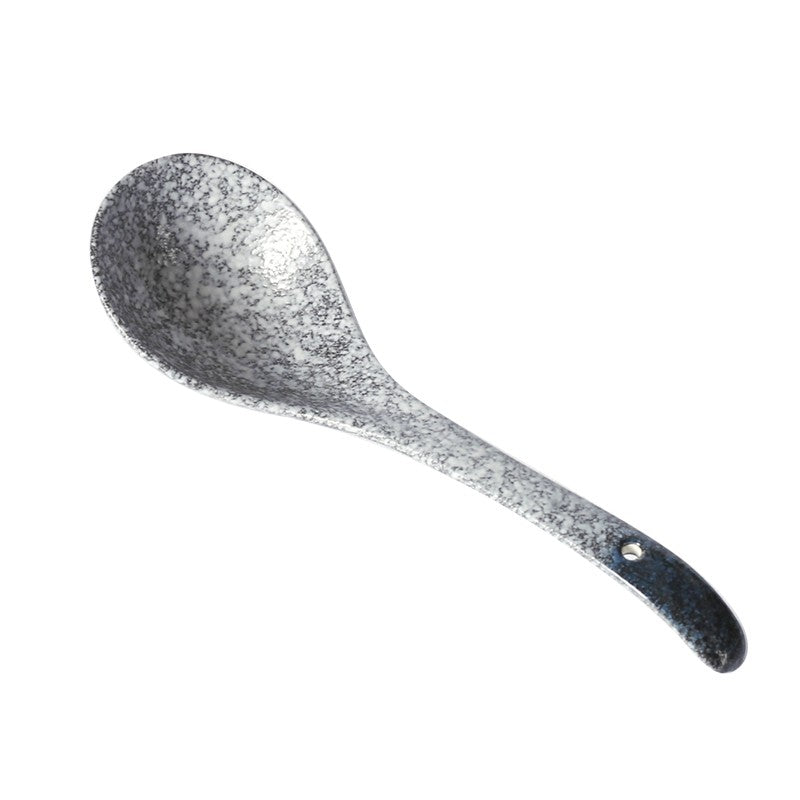 Long-Handle Ceramic Ladle - Glazed Finish